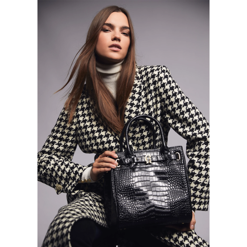 Holland Cooper The Brompton Tote - Black Croc-5